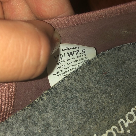 All birds Tree Breezers Size 7.5 Dark Rose - Picture 5 of 5